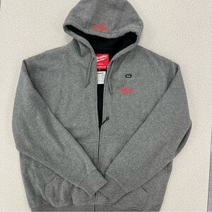 Milwaukee Mens XL M12 12-Volt  Heated Full Zip Gray Hoodie NO BATTERY